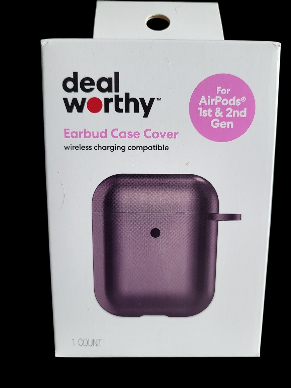 Black Earbud Case Cover for AirPods 1st & 2nd Gen